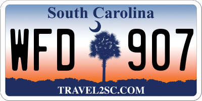 SC license plate WFD907