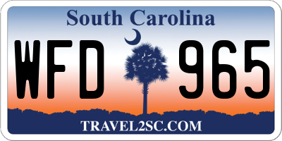 SC license plate WFD965