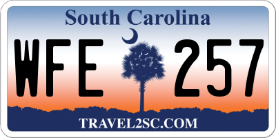 SC license plate WFE257