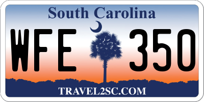 SC license plate WFE350