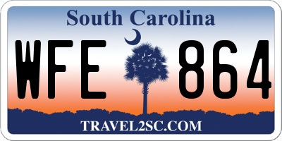 SC license plate WFE864