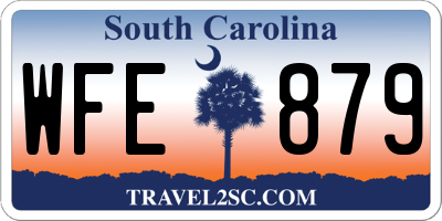 SC license plate WFE879
