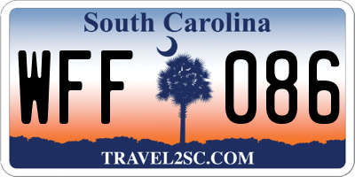 SC license plate WFF086