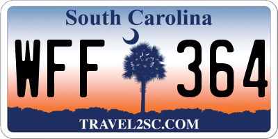 SC license plate WFF364