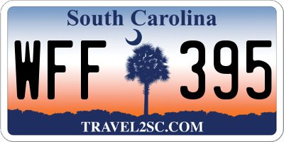 SC license plate WFF395