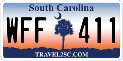 SC license plate WFF411