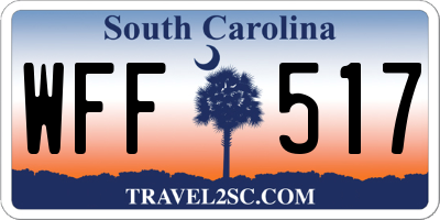 SC license plate WFF517