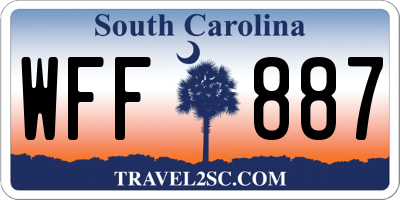 SC license plate WFF887