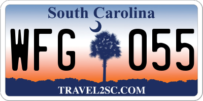 SC license plate WFG055