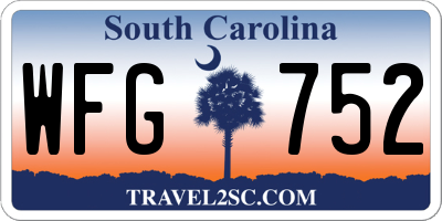 SC license plate WFG752