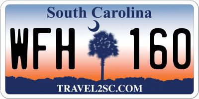 SC license plate WFH160