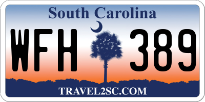 SC license plate WFH389