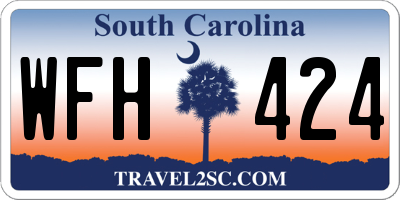 SC license plate WFH424