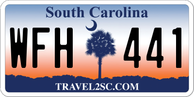 SC license plate WFH441