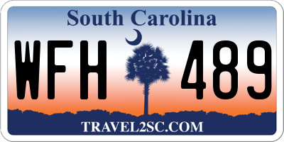 SC license plate WFH489