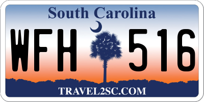 SC license plate WFH516