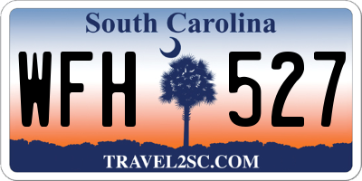 SC license plate WFH527