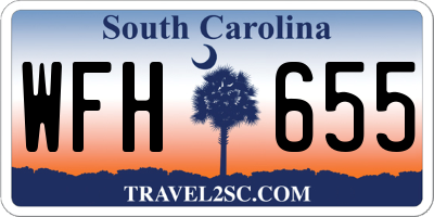 SC license plate WFH655