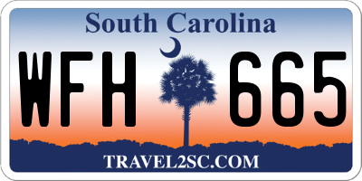 SC license plate WFH665