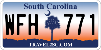 SC license plate WFH771