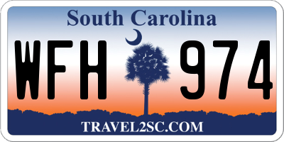 SC license plate WFH974