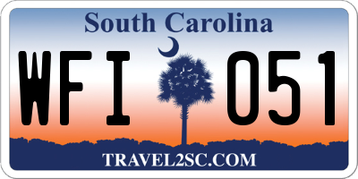SC license plate WFI051