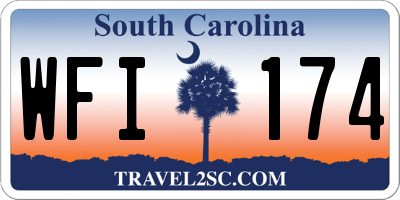 SC license plate WFI174