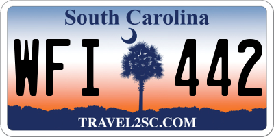 SC license plate WFI442