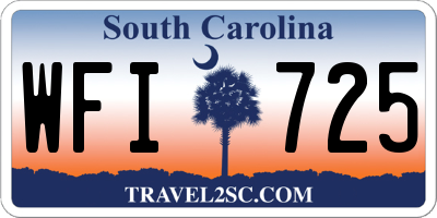 SC license plate WFI725