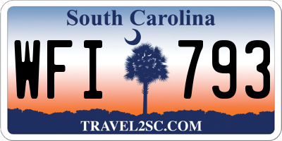 SC license plate WFI793
