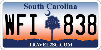 SC license plate WFI838