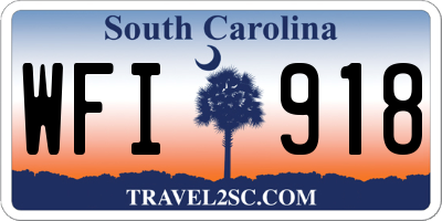 SC license plate WFI918