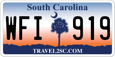 SC license plate WFI919