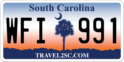 SC license plate WFI991