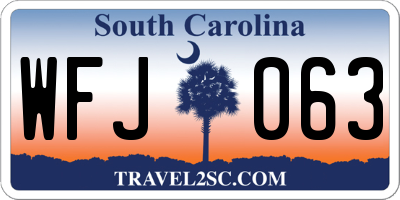 SC license plate WFJ063