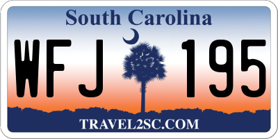 SC license plate WFJ195