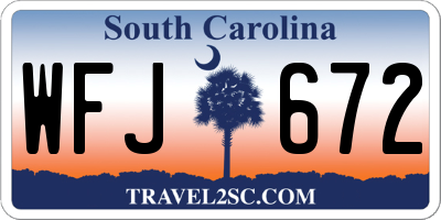 SC license plate WFJ672