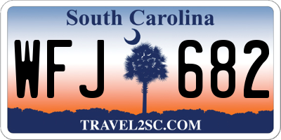 SC license plate WFJ682