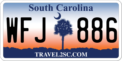 SC license plate WFJ886