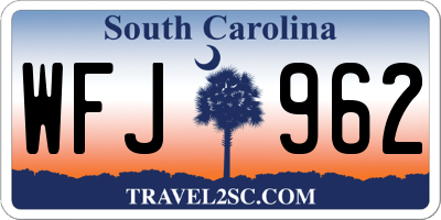 SC license plate WFJ962
