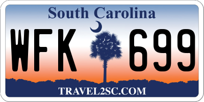 SC license plate WFK699