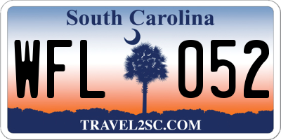 SC license plate WFL052