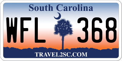 SC license plate WFL368