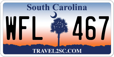 SC license plate WFL467