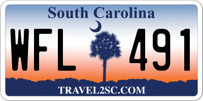 SC license plate WFL491