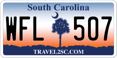 SC license plate WFL507