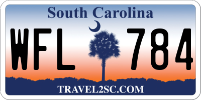 SC license plate WFL784