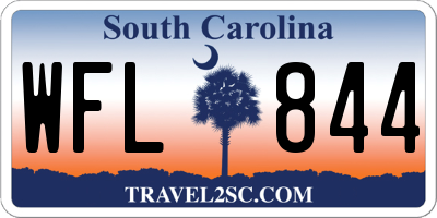 SC license plate WFL844