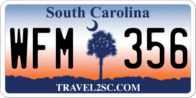 SC license plate WFM356