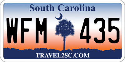 SC license plate WFM435